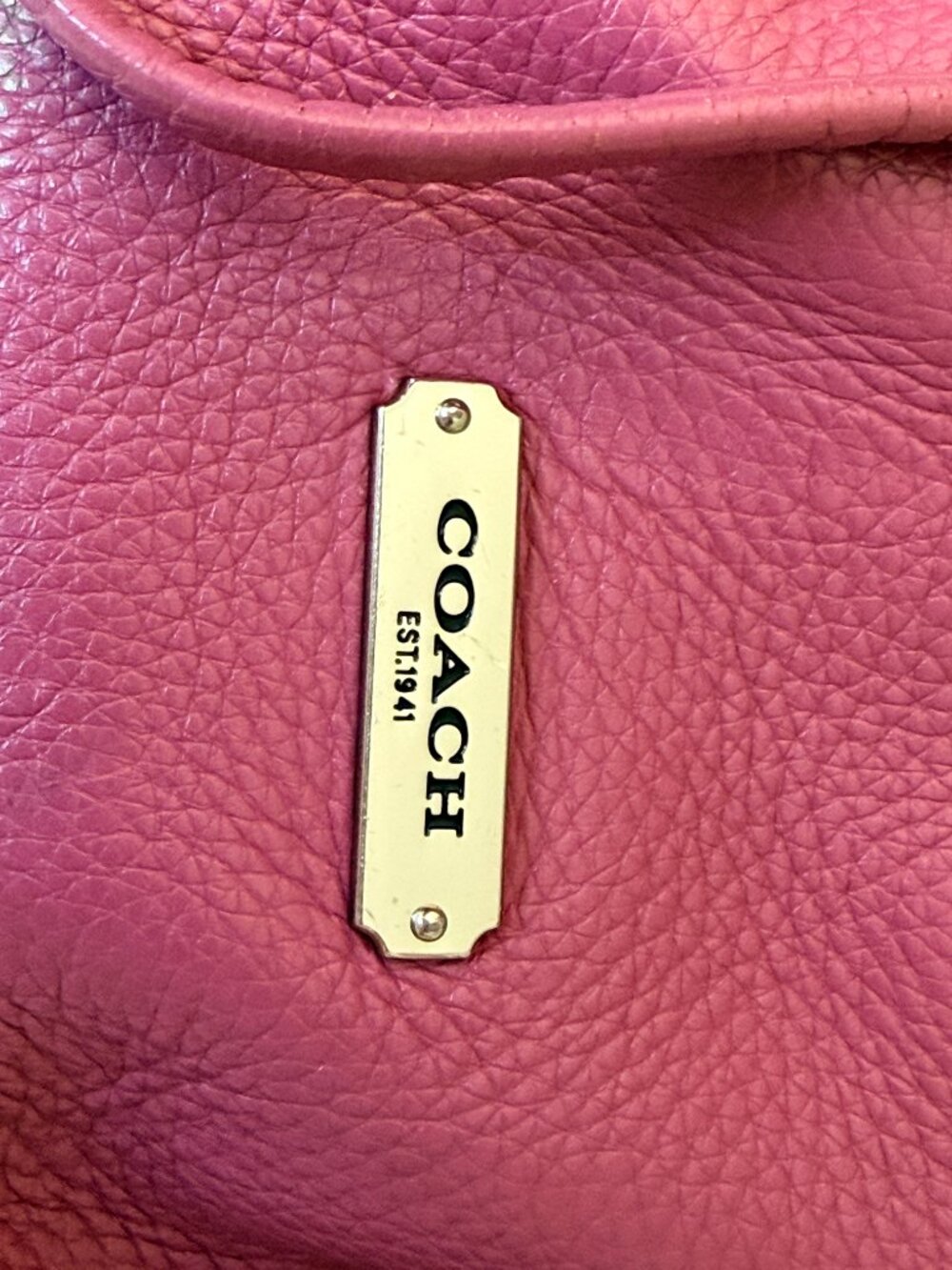 Coach Pebbled Leather Drawstring Bucket Bag - Raspberry Pink - Picture 5 of 13